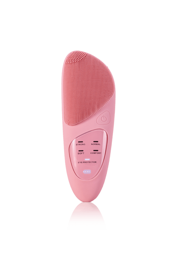 Brosse nettoyante électrique en silicone pour le visage Rose