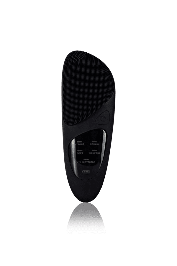 Brosse nettoyante électrique en silicone pour le visage Noire